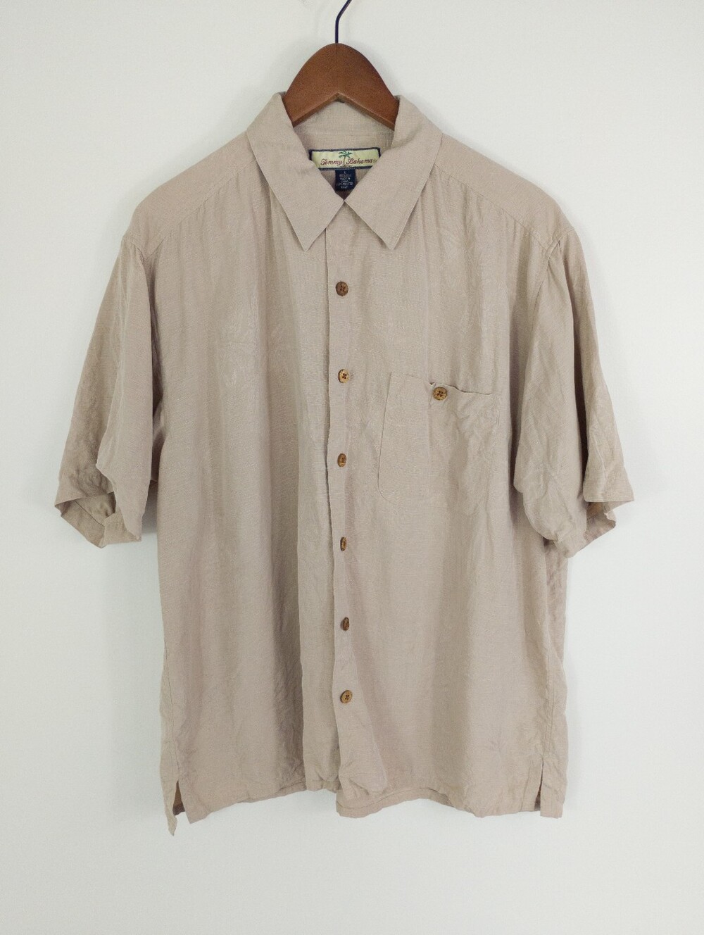 Tommy Bahama 100% Silk Camp Short Sleeve Button Down Shirt Large